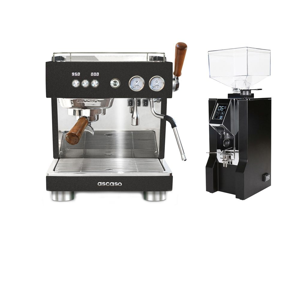 Set: ascaso Baby T Plus schwarz mit Eureka XL in schwarz-matt