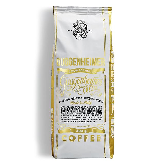 Guggenheimer Coffee 100% Gourmet Arabica Bohnen 500 g, ungemahlen, im Beutel