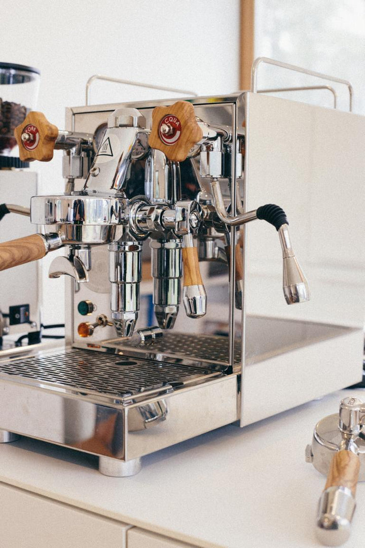 ECM Griffset für Drehventil Maschinen "Olivenholz-Ausführung" - Espressomeisterei