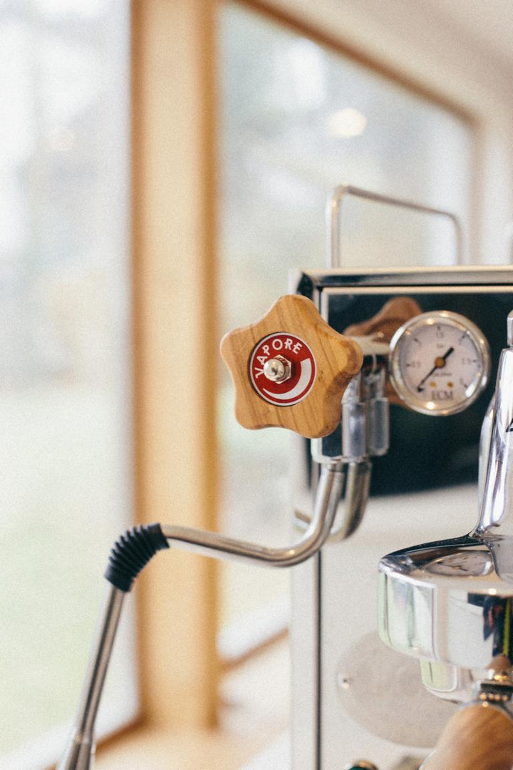 ECM Griffset für Drehventil Maschinen "Olivenholz-Ausführung" - Espressomeisterei